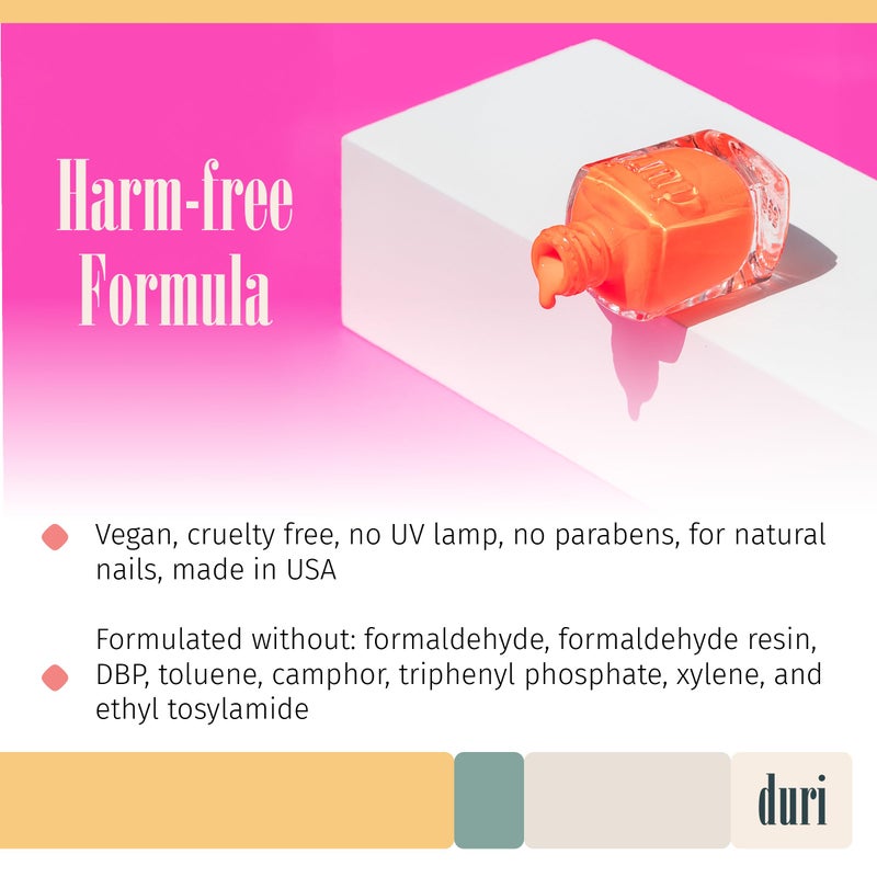 duri 647N The O.C. Orange, Neon Orange Nail Polish, Matte Finish, Quick Drying, 0.45 Fl Oz - Image 4